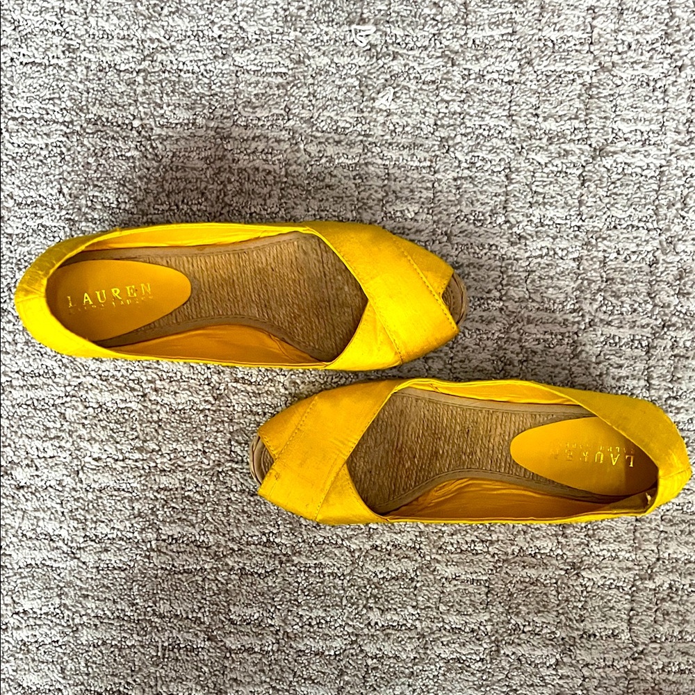 Lauren Ralph Lauren Yellow Wedges